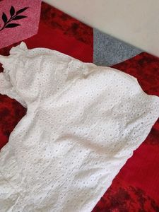 White hakoba Crop Top