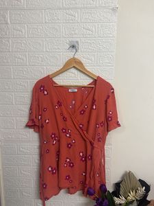 Floral Wrap Top