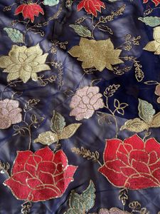 y2k Sequins Embroidered floral Saree