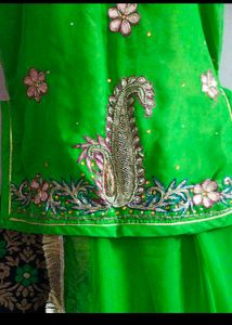 Rajputi poshak..Green Embroidered