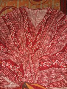 Red Paisley Print Dress