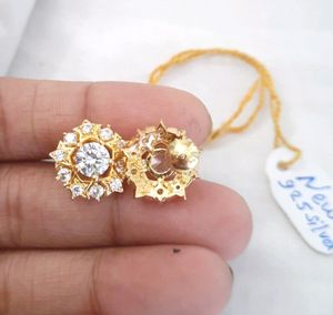 925 Silver Cz Stone Studs , No Coins , No Swap
