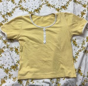 Cute Yellow Crop Top