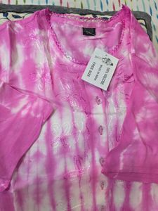 Pink Tie-Dye Kurta