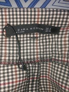 Checkered Skirt With Belt