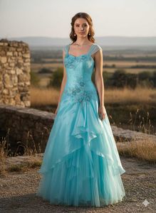 Elegant Blue Ethnic Gown