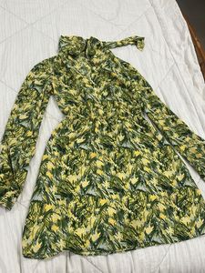 Green & Yellow Floral Dress