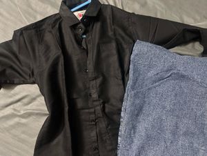Black Button-Down Shirt