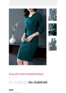 Elegant Green Sweater Dress