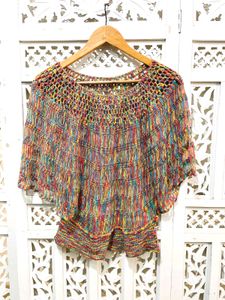 Boho Colorful Crochet Top ()