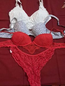 combo Of Four  Bra n panty in imported fabric