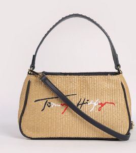 Tagged Tommy Hilfiger Natural Woven Shoulder Bag