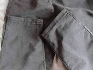 Versatile Grey Casual Trousers Unisex