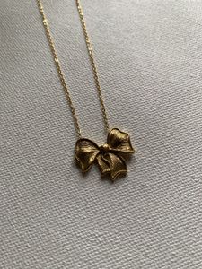 Bow Necklace Anti Tarnish Stainless Steel