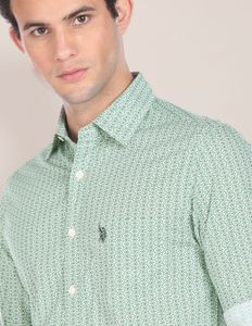 Price Drop U.S.Polo ShirtGreen Patterned