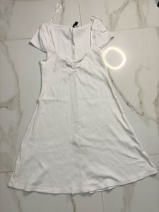 White Ribbed Tank Dress only twice used