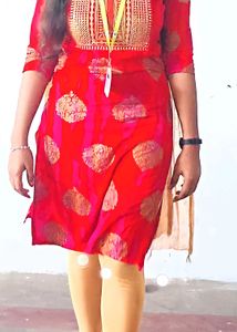Red & Gold Indian Tunic Dress