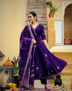 New Gown Designer Dress Purple