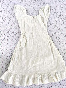 White Crinkled Dress