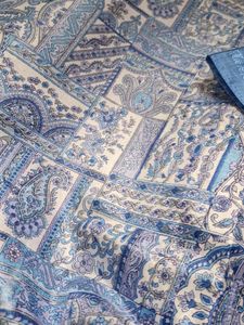 Printed silk white beautiful sari