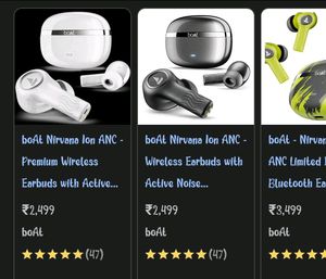 Premium Earbuds Boat Nirvana Ion ANC Worth 2500₹