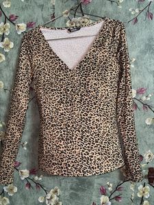 Shein Leopard Print Top