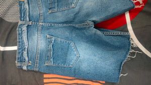 Distressed Denim Shorts