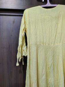 Yellow Embroidered Maxi Dress