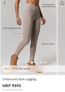 Crisscross Waist Black Leggings