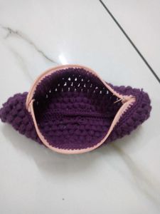 Crochet Purple Pouch