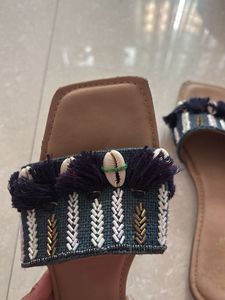Embellished boho Flat Sandals