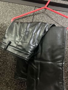 Black Faux Leather Pants