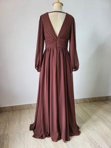 Elegant Brown Maxi Dress