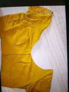 Mustard Yellow Embroidered Saree