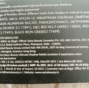 Swiss Beauty Ultimate 9 Pigmented Colors Eyeshadow