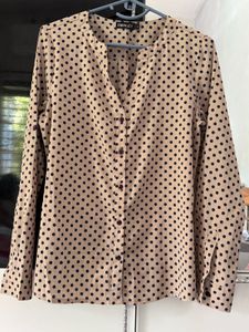 Polka Dot Button Up Top