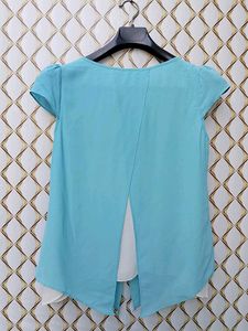 New With Tag Trendy Korean Flair Blue Pullover