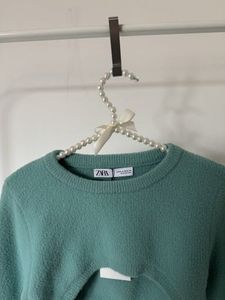 Zara Cropped Knit Sweater