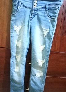 HIGH WAIST RIBBED JEANS👖