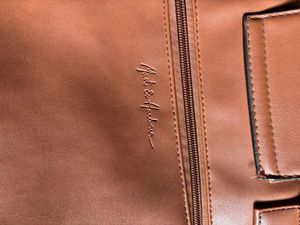 Tan structured Handheld Bag