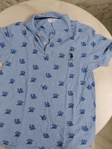 USPA Boys' Floral Polo Shirt