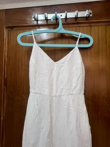 Off White Cotton Jumpsuit