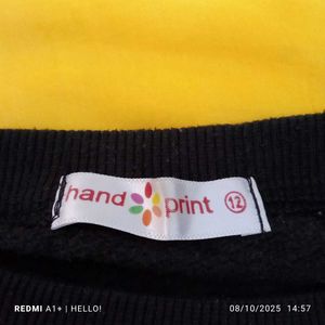 Black Graphic Print sweatshirts for boys