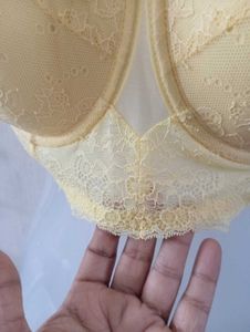 Yellow Lace Bra