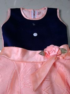 Girl&#39;s Party Pich Color Dress