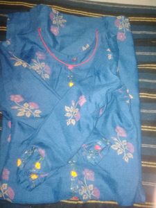 Blue Printed Kurta