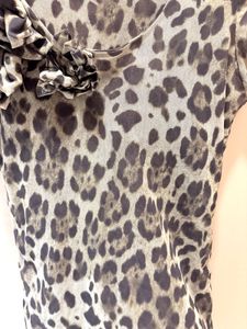 Beautiful Leopard Print Mesh Imported Top