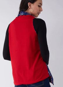 Ethnic Print Open Front Shrug