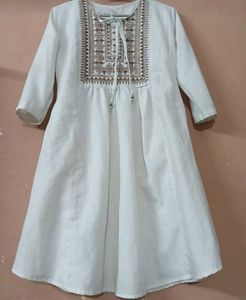 White Embroidered Dress
