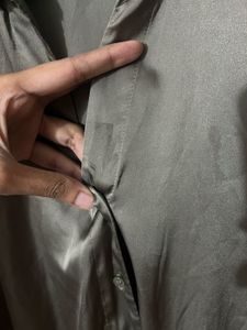 Elegant Olive Green Shirt- S